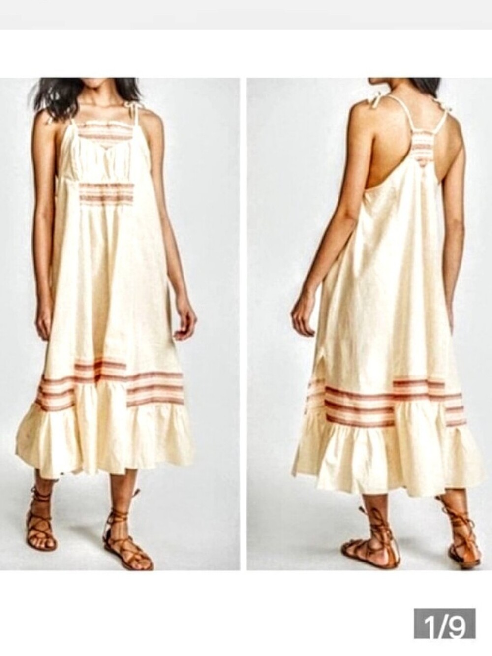 Free People Another Love Linen/Cotton Dress sz XS - Picture 2 of 14
